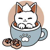 Adorable Cat in Mug Holiday Design - Cat & Cocoa