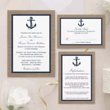 The Navy Anchor On Burlap Collection