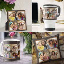 Photo Gifts with Retro Square Petal Photo Shapes