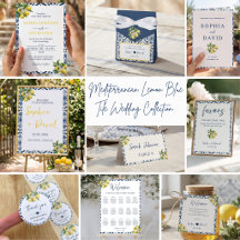 Mediterranean Lemon Blue Tile Wedding Collection 