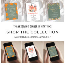 Thanksgiving Dinner Invitations