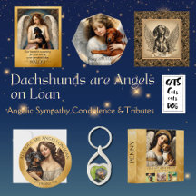 Dachshund Angel Art Condolence and Sympathy Gifts
