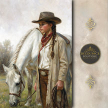 Cowgirl Spirit Rustic Western Decoupage Collection