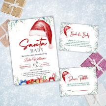 Christmas Santa Hat Baby Shower