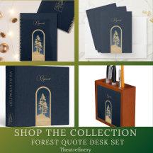 Elegant Modern Forest Silhouette Quote Stationery