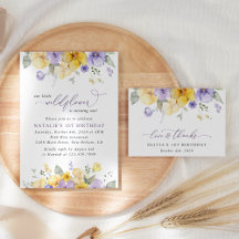 Purple and Yellow Flowers Birthday Collection