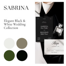 Sabrina • Elegant Black & White Wedding Stationery