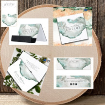 Abstract Ethereal Blue Green Jewelry Designer