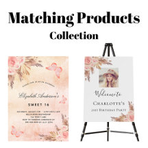 Sweet 16 - pampas grass blush florals