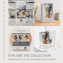 Modern Hair Stylist Salon Business Card & Supplies