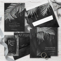 Jewel Palm Leaf Wedding Silver