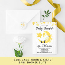 Celestial Moon Stars & Little Lamb - Baby Shower