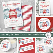 Festive Winter Ugly Sweater Christmas Party