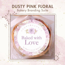 Dusty Pink Floral Bakery Branding Suite