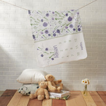 Elegant Purple Watercolor Floral Home & Office