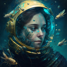 Poster casque spatial