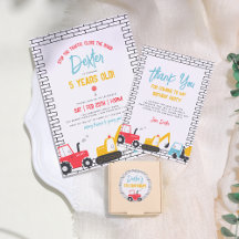 Construction Vehicles Boy Birthday Party