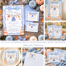 Little Pumpkin Baby Clothes Blue Boy Baby Shower