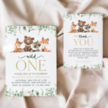 Forest Animals, Wild One First Birthday Collection