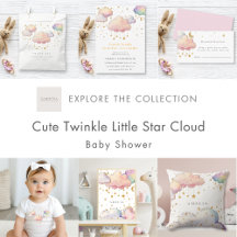 Cute Twinkle Little Star Cloud Baby Shower