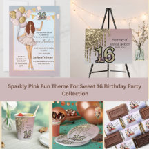 Sparkly Pink Fun Theme For Sweet 16 Birthday Party