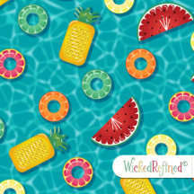 Summer Fruit Pool Floats – Teal Water