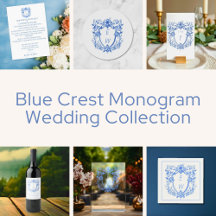 Blue Crest Monogram Wedding