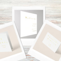 Minimal Elegant Gold and White Wedding Suite