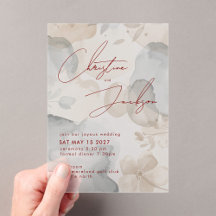 Modern Typography Wedding Invitation Options