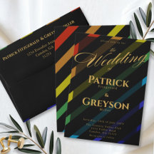 Gay Men Wedding Elegant Rainbow Suite