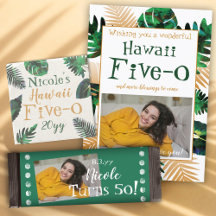 Colorful Tropical Hawaii 5-0 50th Birthday Party