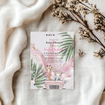 Floral Safari Jungle Adventure Girl Baby Shower