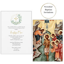 Orthodox Christian Baptism Invitations & Thank You