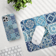 Blue Azulejo Portuguese Mixed Tiles 06 Collection