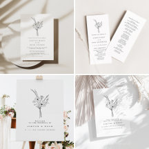 Minimalist Floral Wedding Collection   FIONA