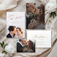 WEDDING   classic calligraphy with photo