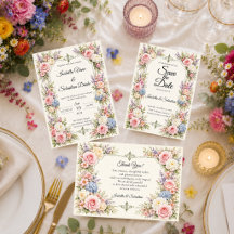 Romantic Pastel Garden Elegance Wedding