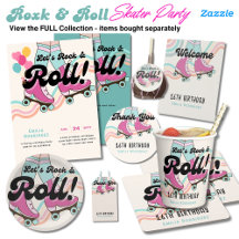 Retro Roller Skating Rock and Roll Party Set