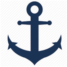 Navy blue anchor