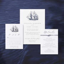 Elegant Nautical Sailing Ship Wedding Suite
