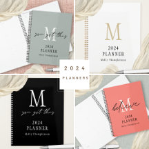 2024 Monogram and Motivational Quote Planners 