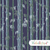 Bamboo Forest Mid Century Modern Navy