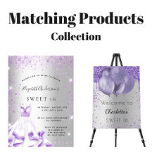 Sweet 16 - silver purple violet