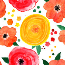 Hand Painted Watercolor Florals