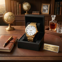 Personalized Gold Bracelet Watch for Men & Women