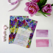 Colorful Hand Painted Floral Wedding