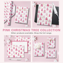 Pink Winter Woodland Forest Christmas Tree