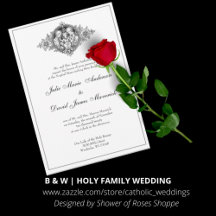 BLACK & WHITE   HOLY FAMILY WEDDING