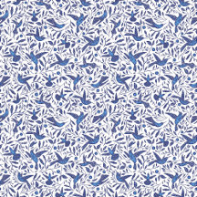 Delft Blue Humming Birds Pattern for the Office