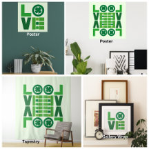 Love Shamrock Leaf St Patrick's Day Theme Wall Art